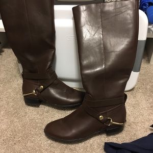 Target Brown Faux Leather Boots